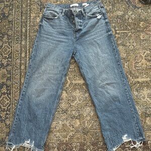 KanCan Distressed Blue Wide Leg Jeans